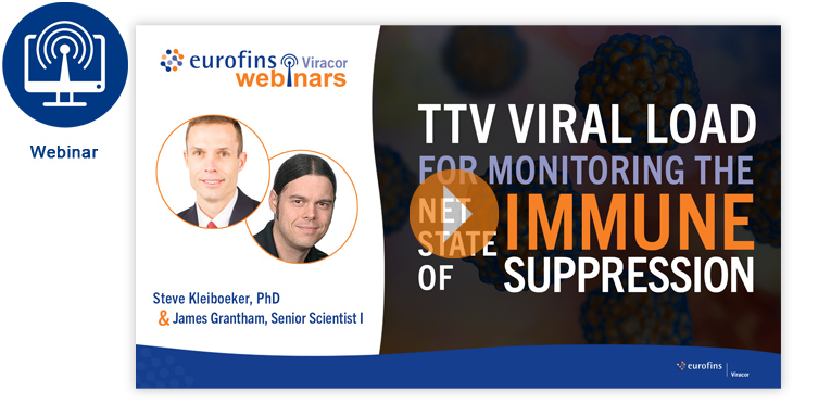 TTV Viral Load for Monitoring the Net State of Immune Suppression